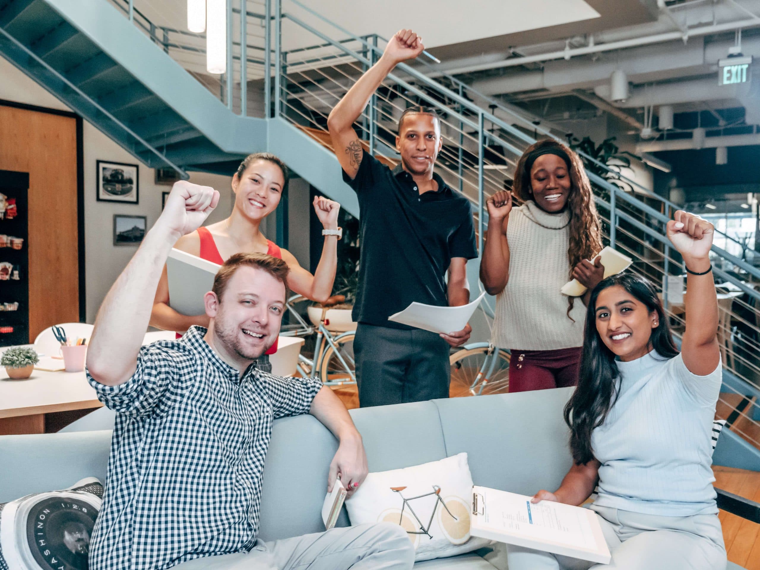 a professional team in office setting